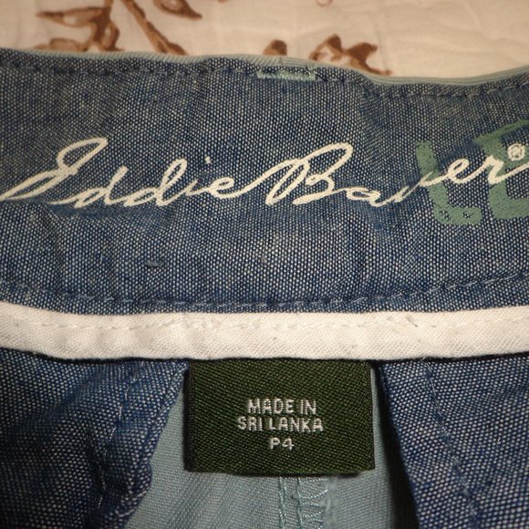 Eddie Bauer Capris P4 Zip Closure Pockets Stone Blue - Picture 3 of 15